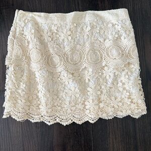 Free People lace boho mini skirt